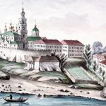 Вид Костромского Кафедрального собора, акварель