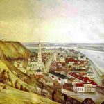 Город Юрьевец, акварель А. Кореонова, 1857 год